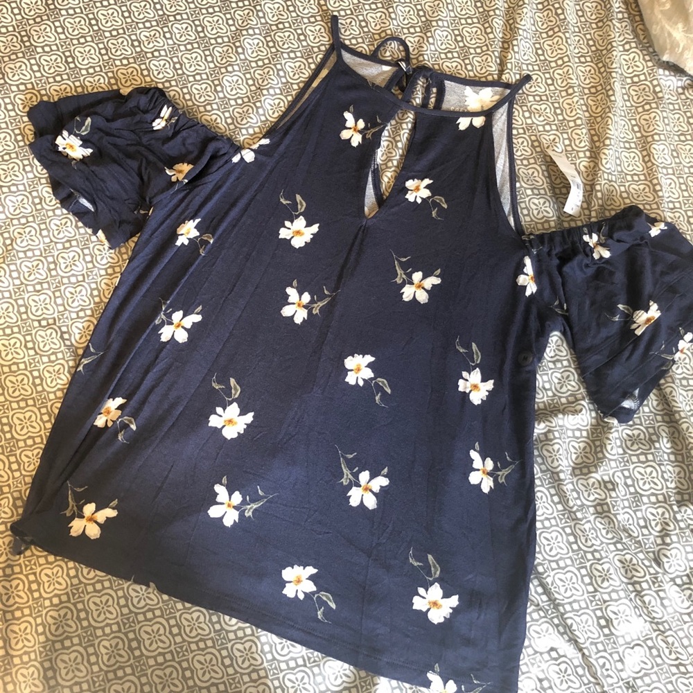 American Eagle Navy Blue Blouse